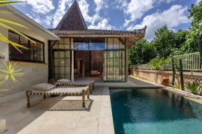 The Pink Joglo, a cheerful 3BDR Villa W/Pool and Rice-field view.